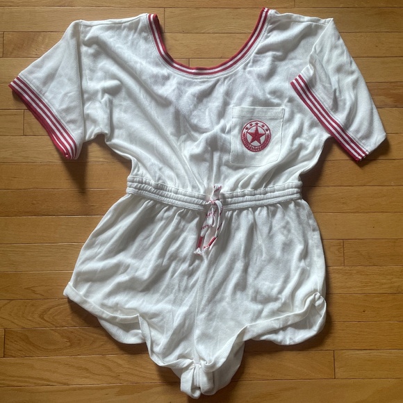 White and Red Women's Jumpsuit - Picture 14 of 15